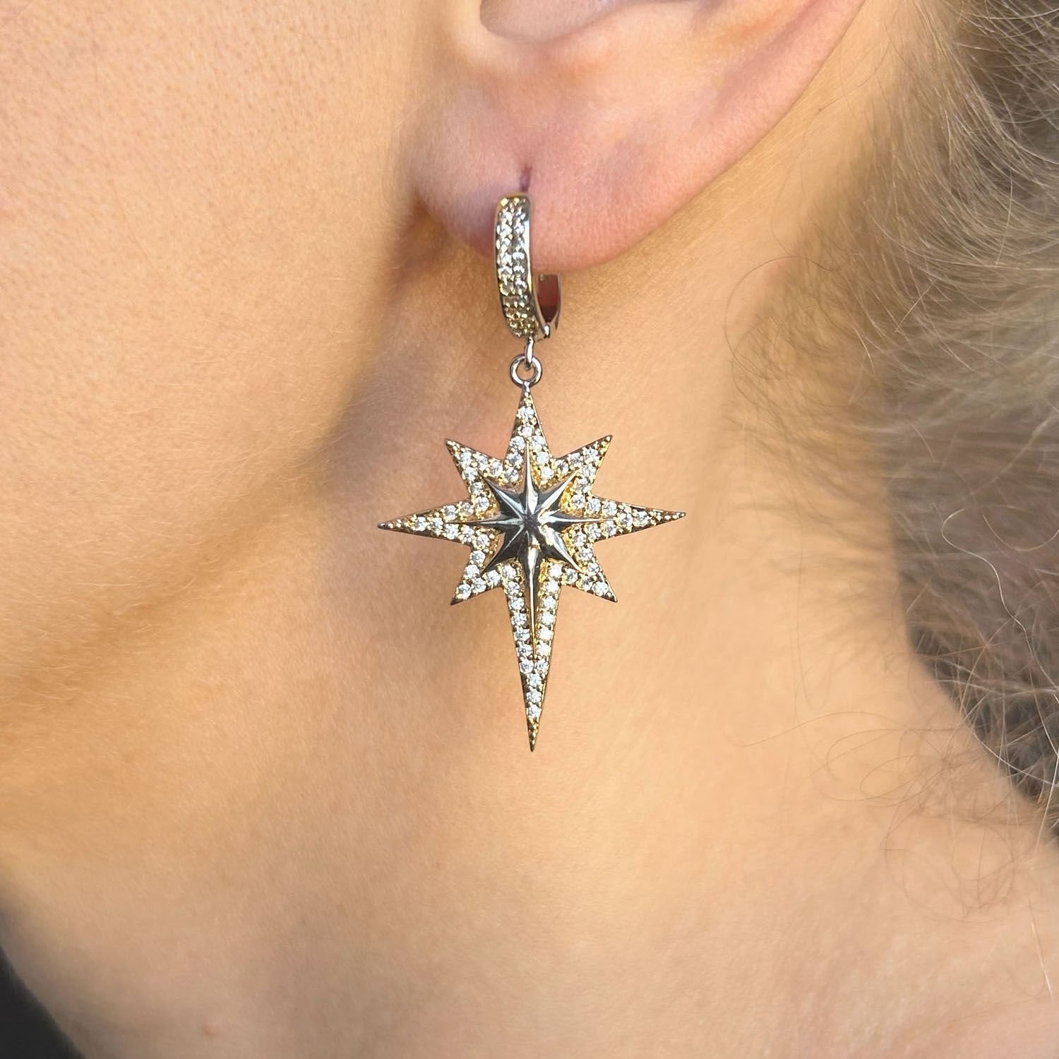 Kutup Yıldızı Küpe