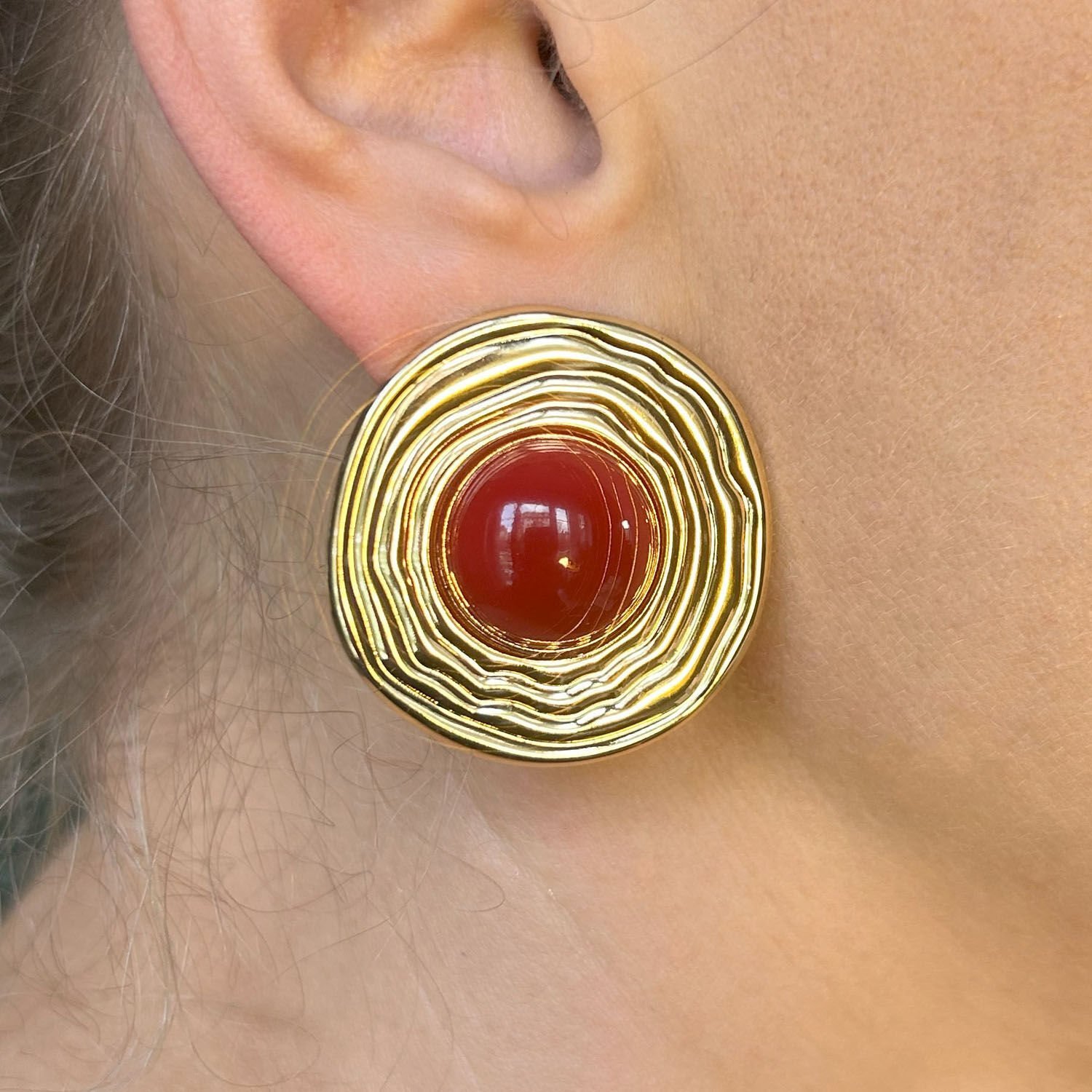 Vintage Bordo Küpe