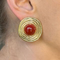 Vintage Bordo Küpe