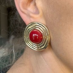 Vintage Bordo Küpe