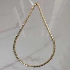 Klasik Balık Sırtı Altın Zincir Kolye