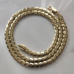 Klasik Balık Sırtı Altın Zincir Kolye