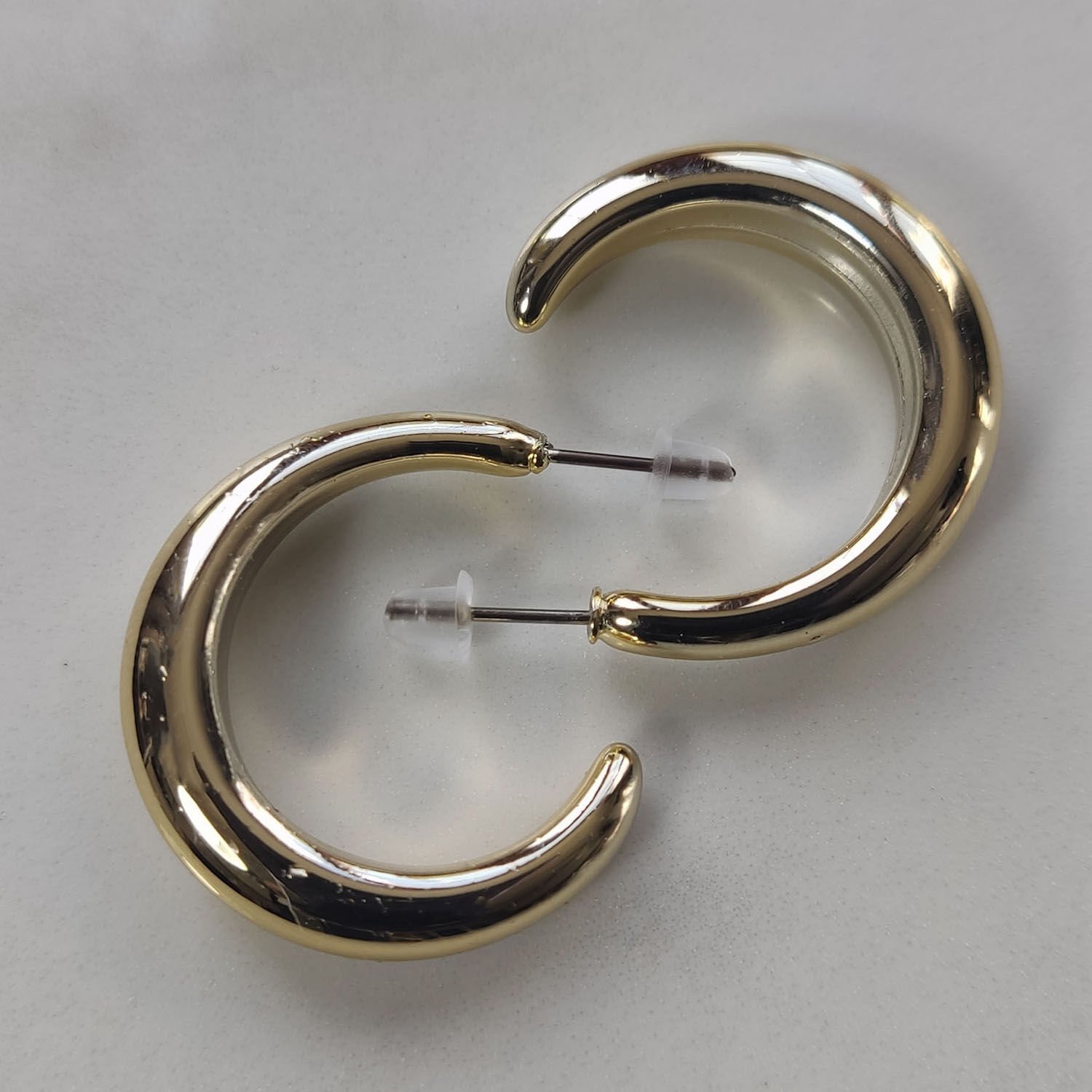 Minimalist Kalın Halka Küpeler