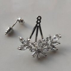 Işıltılı Çiçek Buketi Küpe