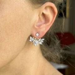 Işıltılı Çiçek Buketi Küpe