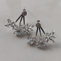 Işıltılı Çiçek Buketi Küpe