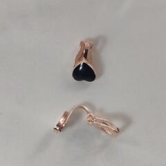 Kalp Mine Klips Küpe