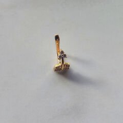 Işıltılı Yaprak Detaylı Kıkırdak Küpe