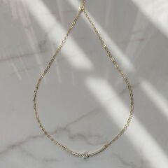 Minimal Işıltılı Bar Zincir Kolye