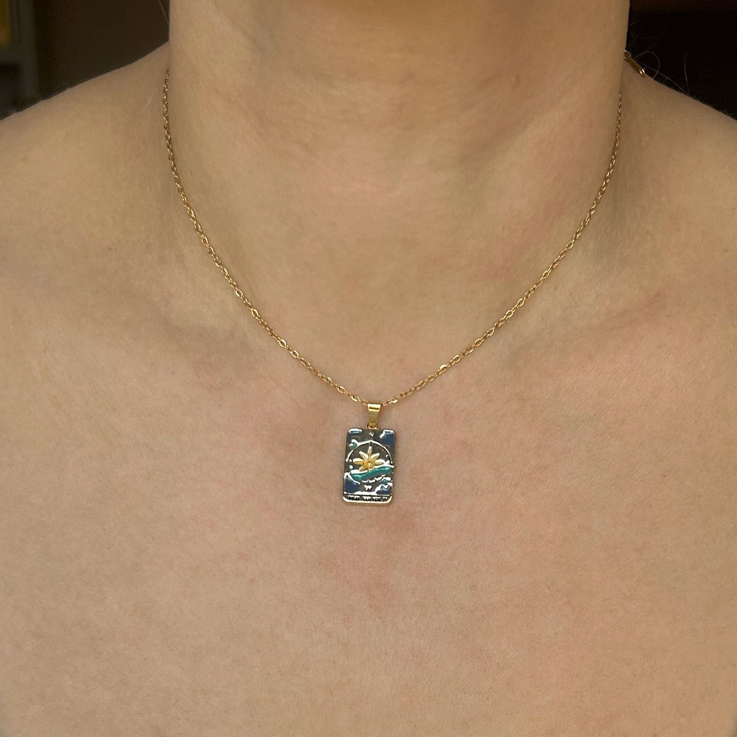 Tarot  ''The Sun'' Kolye