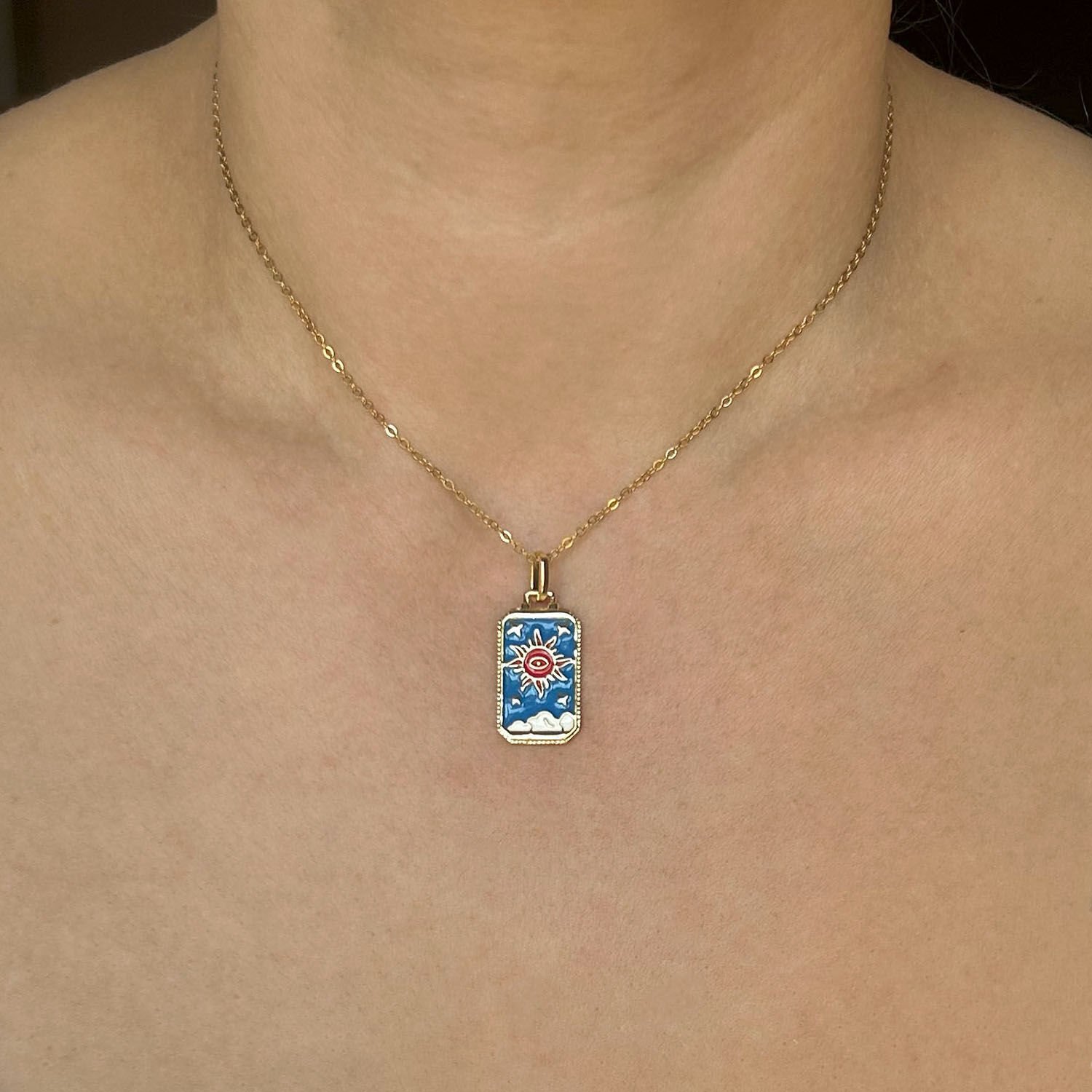 Tarot  ''The Sun'' Kolye