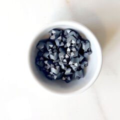 4x6 mm Silindir Hematit Taşı Mat Antrasit