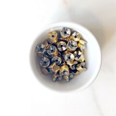 5x6 mm Silindir Hematit Taşı Altın Rengi