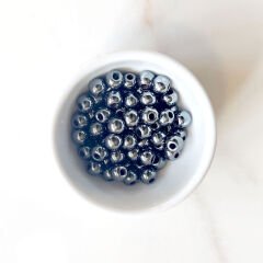 5 mm Hematit Taşı Boncuk Antrasit