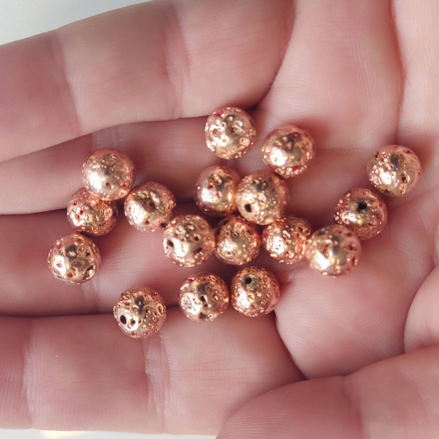8 mm Hematit Taşı Boncuk Rose