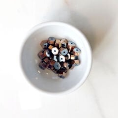 3x5 mm Altıgen Hematit  Bronz