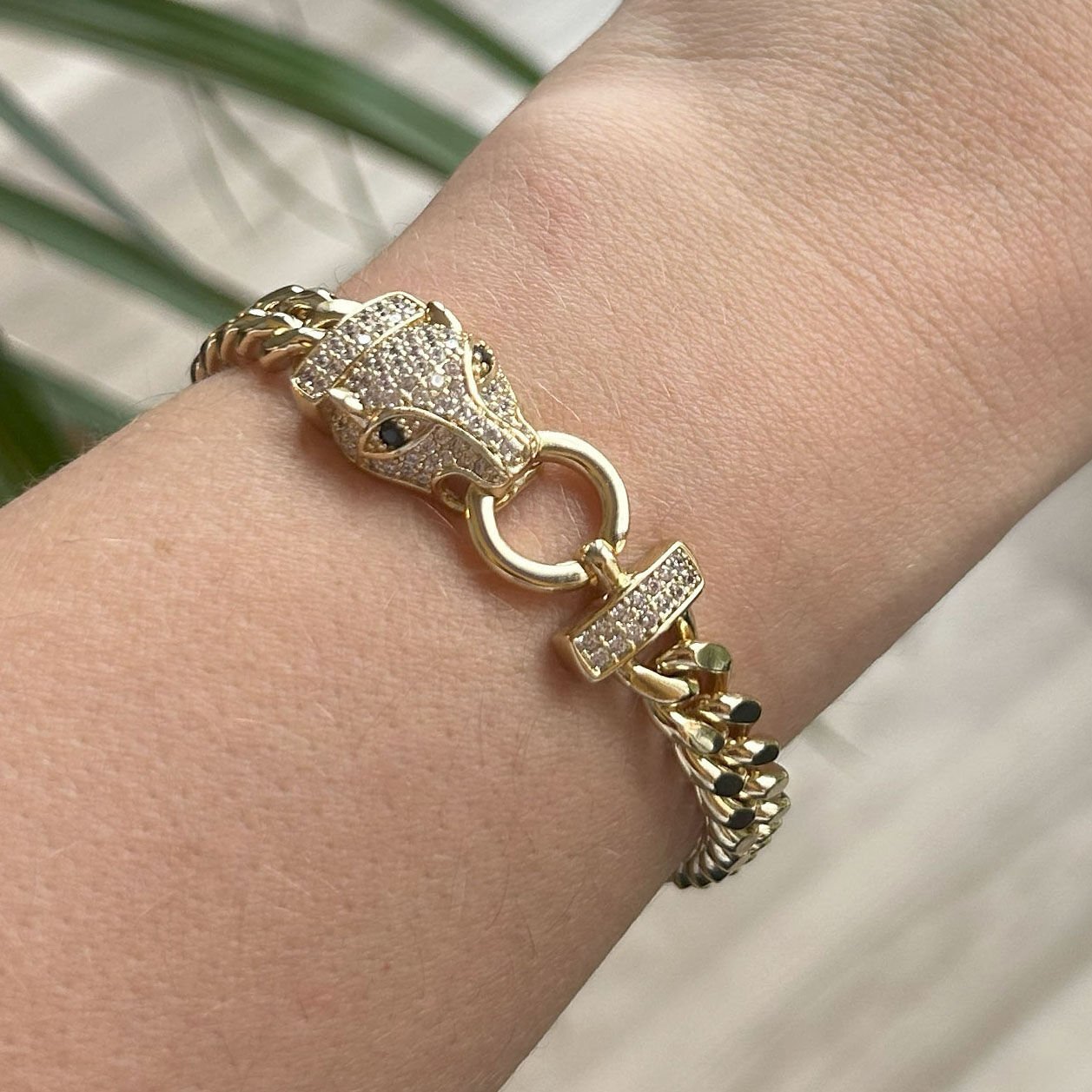 Taşlı Kaplan Bileklik