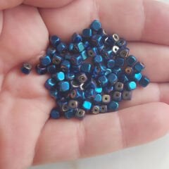 3x3 mm Küp Hematit  Mavi