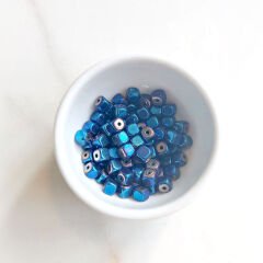 3x3 mm Küp Hematit  Mavi