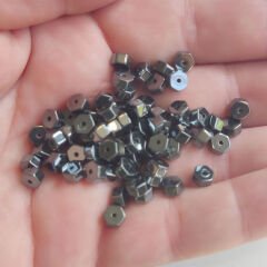 3x5 mm Altıgen Hematit  Antrasit