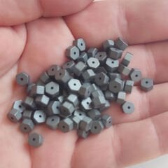 3x5 mm Altıgen Hematit  Antrasit MAT
