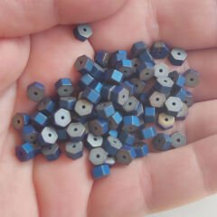 3x5 mm Altıgen Hematit  Mavi