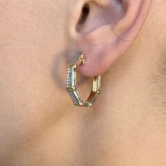 Serenay Altıgen Küpe