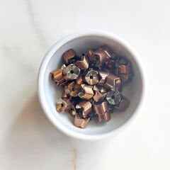 5x6 mm Silindir Hematit Taşı Bronz