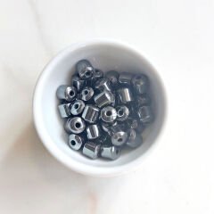 5x5 mm Silindir Hematit Taşı Antrasit