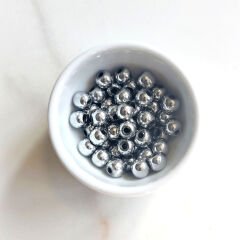 6 mm Hematit Taşı Boncuk Krom