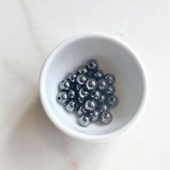 6 mm Hematit Taşı Boncuk Antrasit