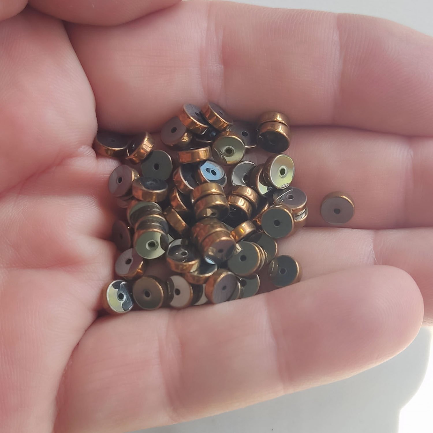 2x6 mm Pul Hematit  Bronz
