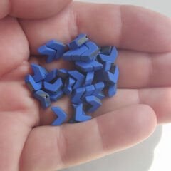 3x7 mm Ok Hematit  P.Mavi