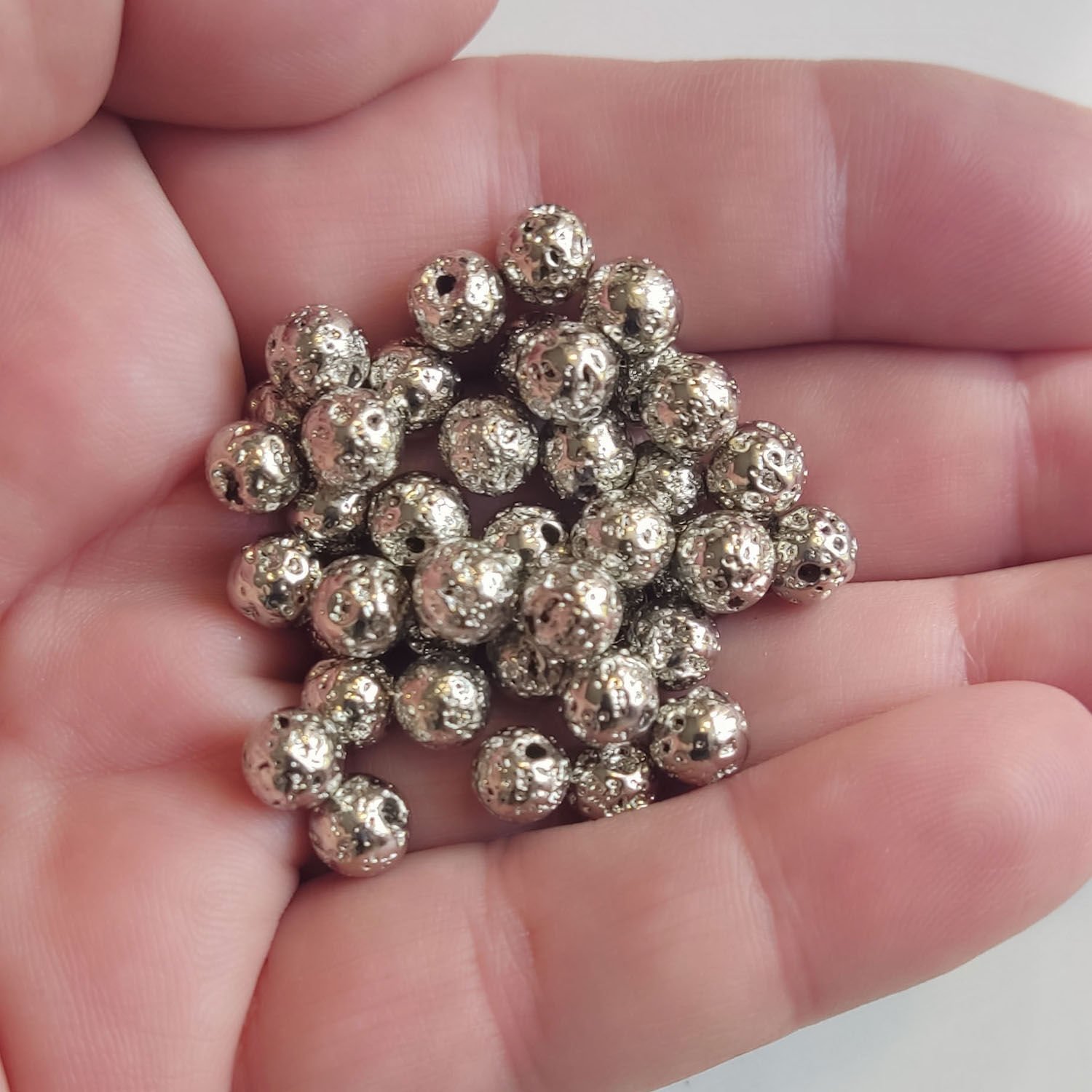 6 mm Hematit Taşı Boncuk Mor