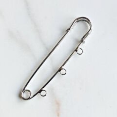 7 cm Çengel İğne ( 3 Halkalı) Gümüş Kaplama