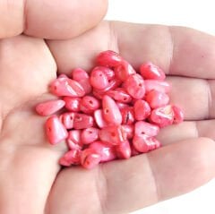 Pembe Kırık Taş Boncuk