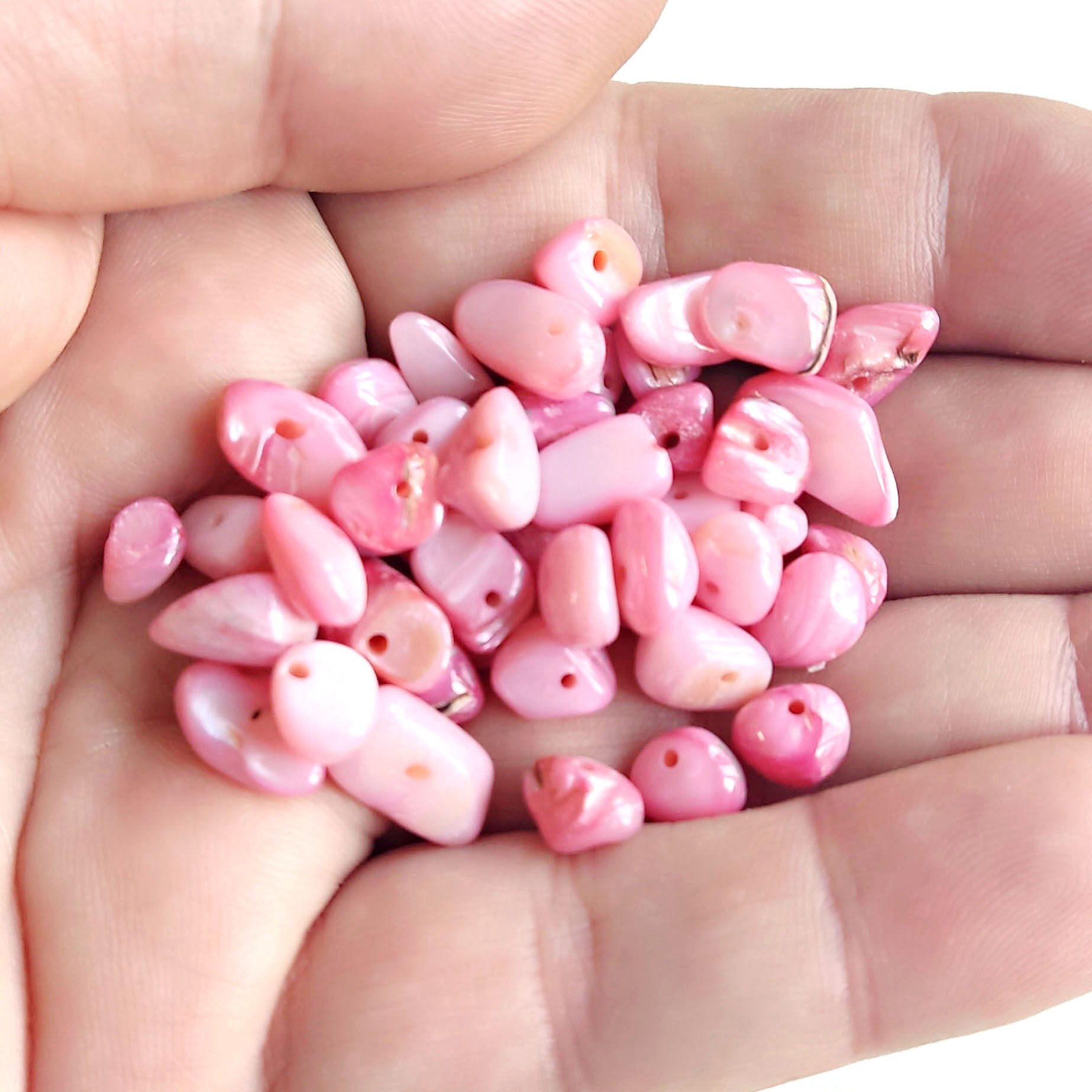 Açık Pembe Kırık Taş Boncuk