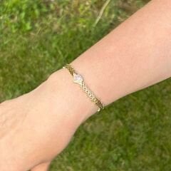 Balık Sırtı Kalpli Bileklik