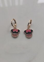 Pembe Mickey Mouse Çocuk Küpe