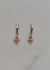 Pembe Taşlı Kalpli Çocuk Küpe