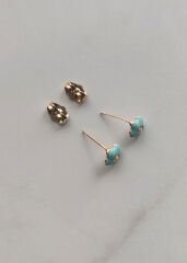 Yeşil Papatya Küpe