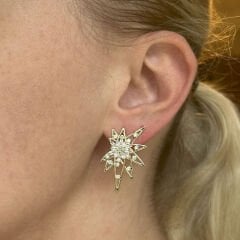 Işıltılı Yıldız Küpe (Altın Kaplama )