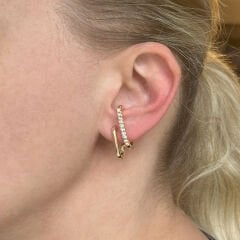 İkili Taşlı Küpe