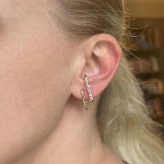 İkili Taşlı Küpe