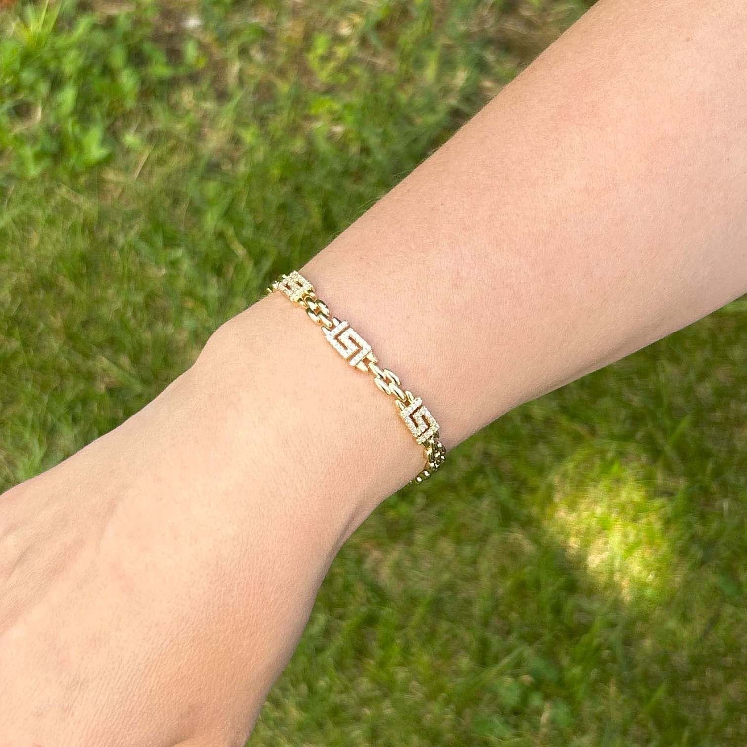 Grek Taşlı Bileklik