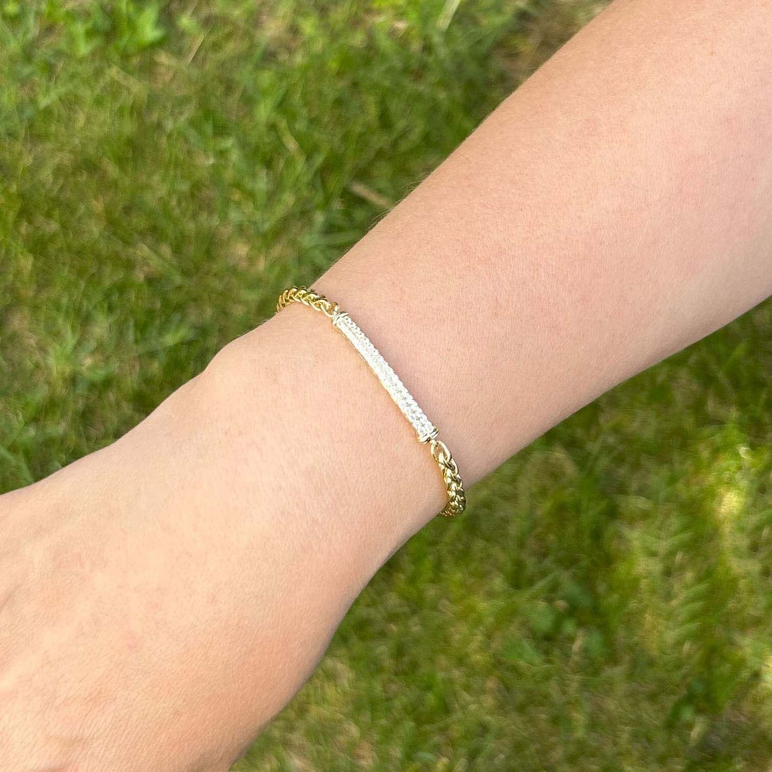 Taşlı Zincir Bileklik