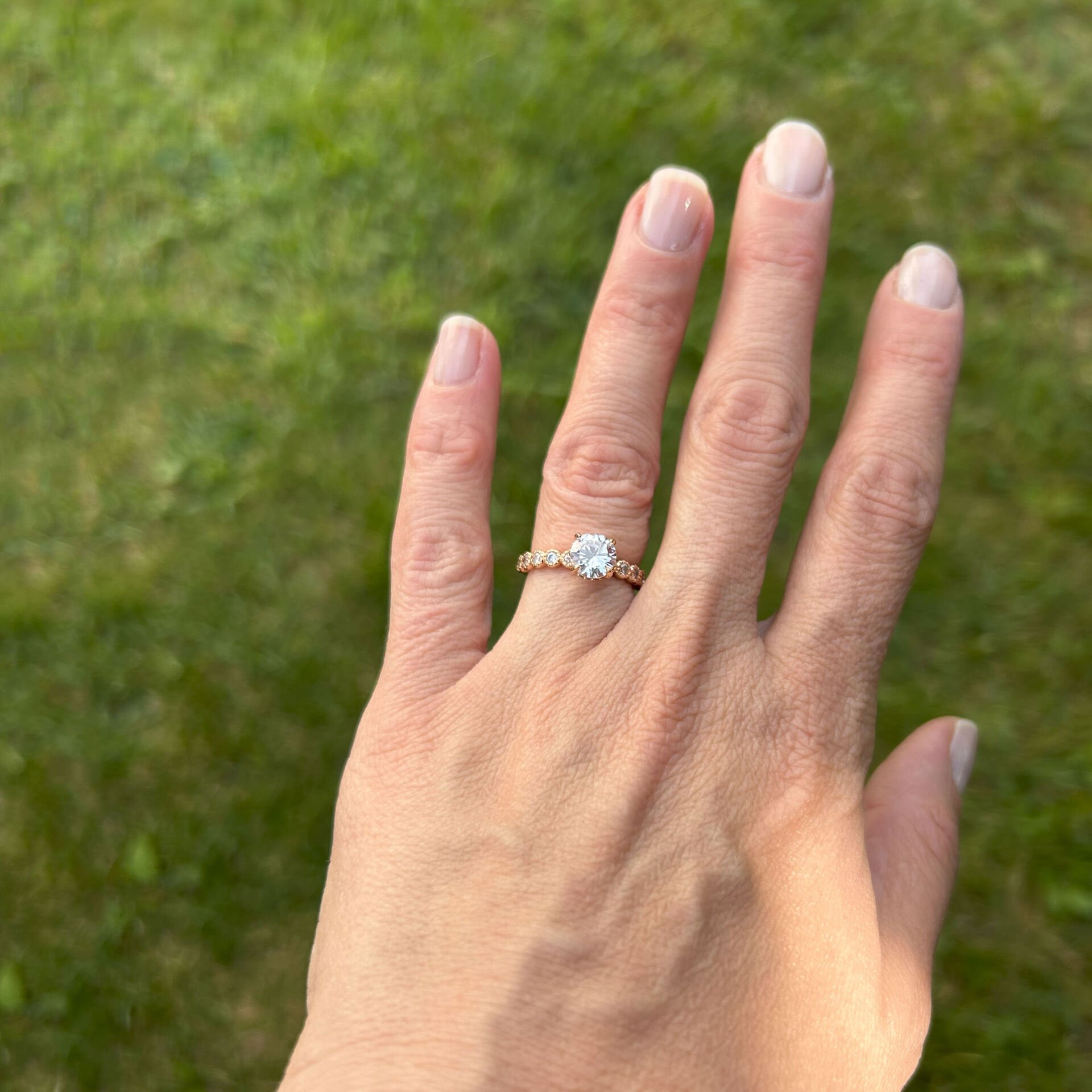 Tek Taş Roze Kaplama Yüzük