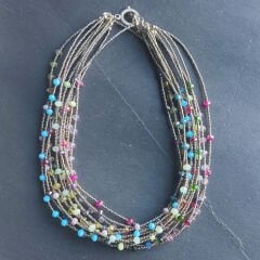 Renkli Kum Boncuk Kolye