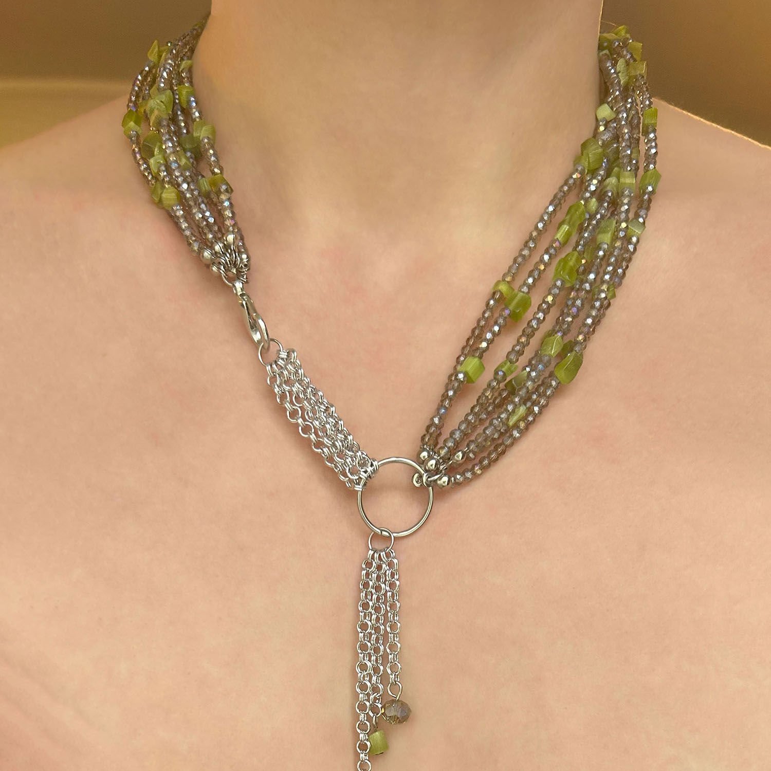 Yeşil Kırıktaş Kolye