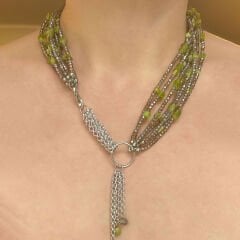 Yeşil Kırıktaş Kolye